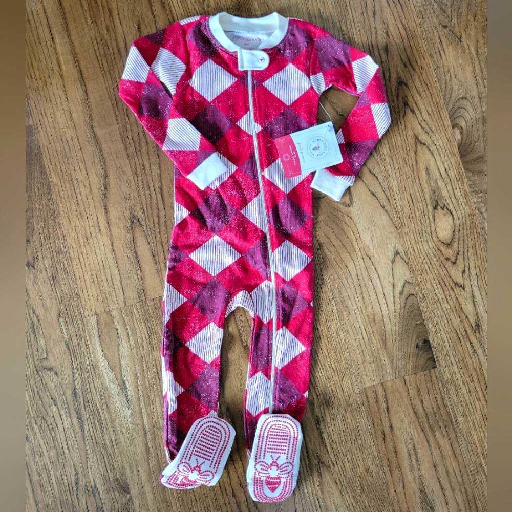 NWT Burt's Bees Baby Holiday Sleeper Pajamas, size 24 months